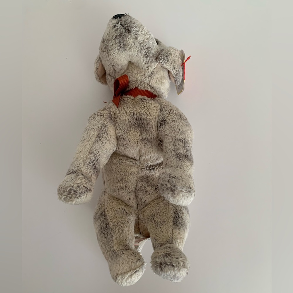 Vintage NWT Beanie Baby Ty Tricks Dog 2000 Retired Cream Gray Friend Puppy - Picture 8 of 16